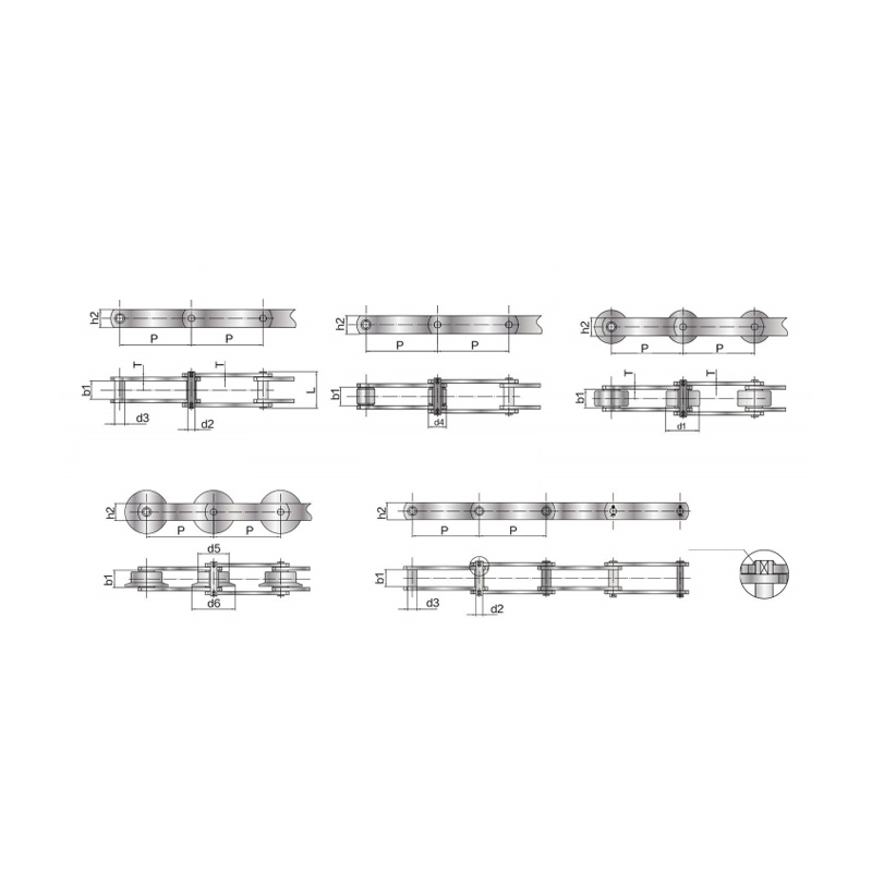 Dopravníková reťaz s pevným kolíkom (séria M)